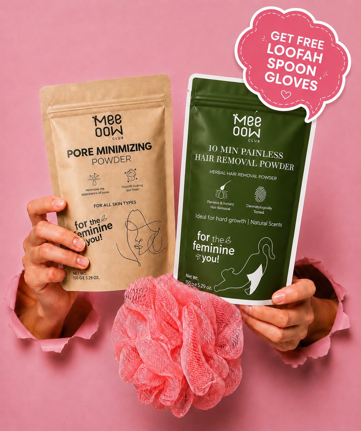 open pores and herbal hair removal powder (150gm)