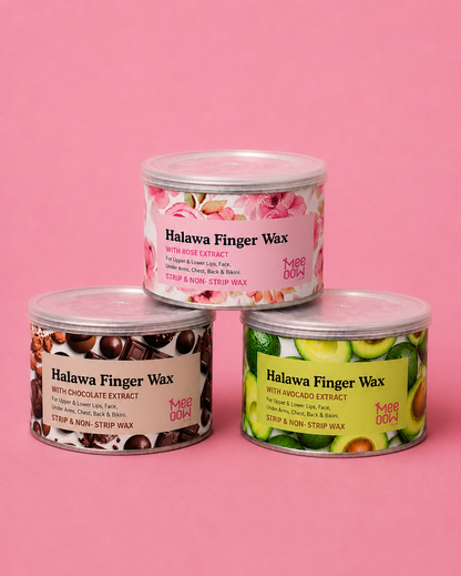 Halawa Finger Wax – Rose, Chocolate & Avocado Variants