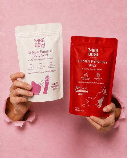 Mee Oow Hair Removal Wax Powder (Red) (150GM)