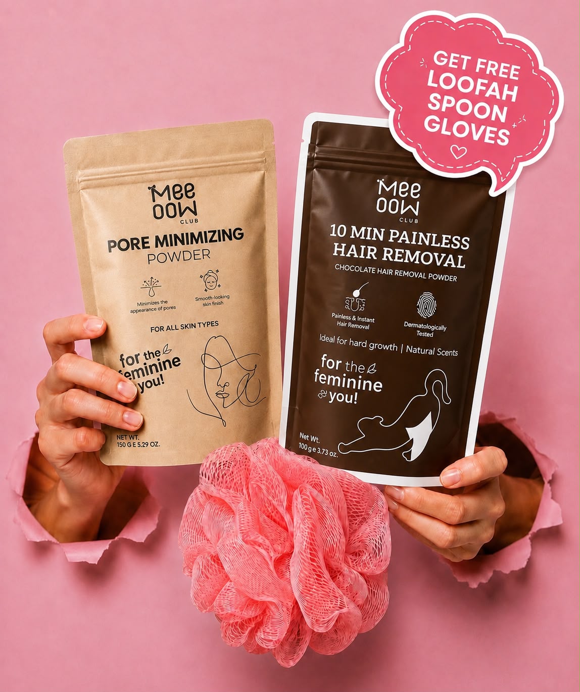 Open pores Powder + chocolate hair removal powder 150gm