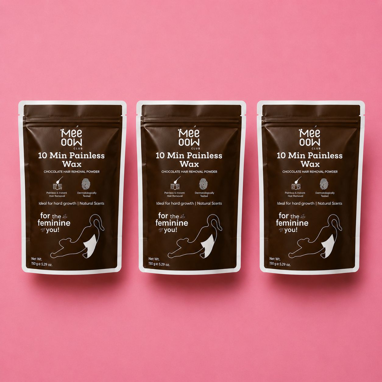 Mee Oow Club 10 Min Painless Hair Removal Powder – Rose 150g